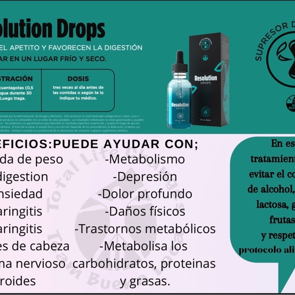 Resolution Drop & Life Drop TLC HEALTH NATURAL PRODUCTS + FREE SAMPLES - Picture 2 of 5